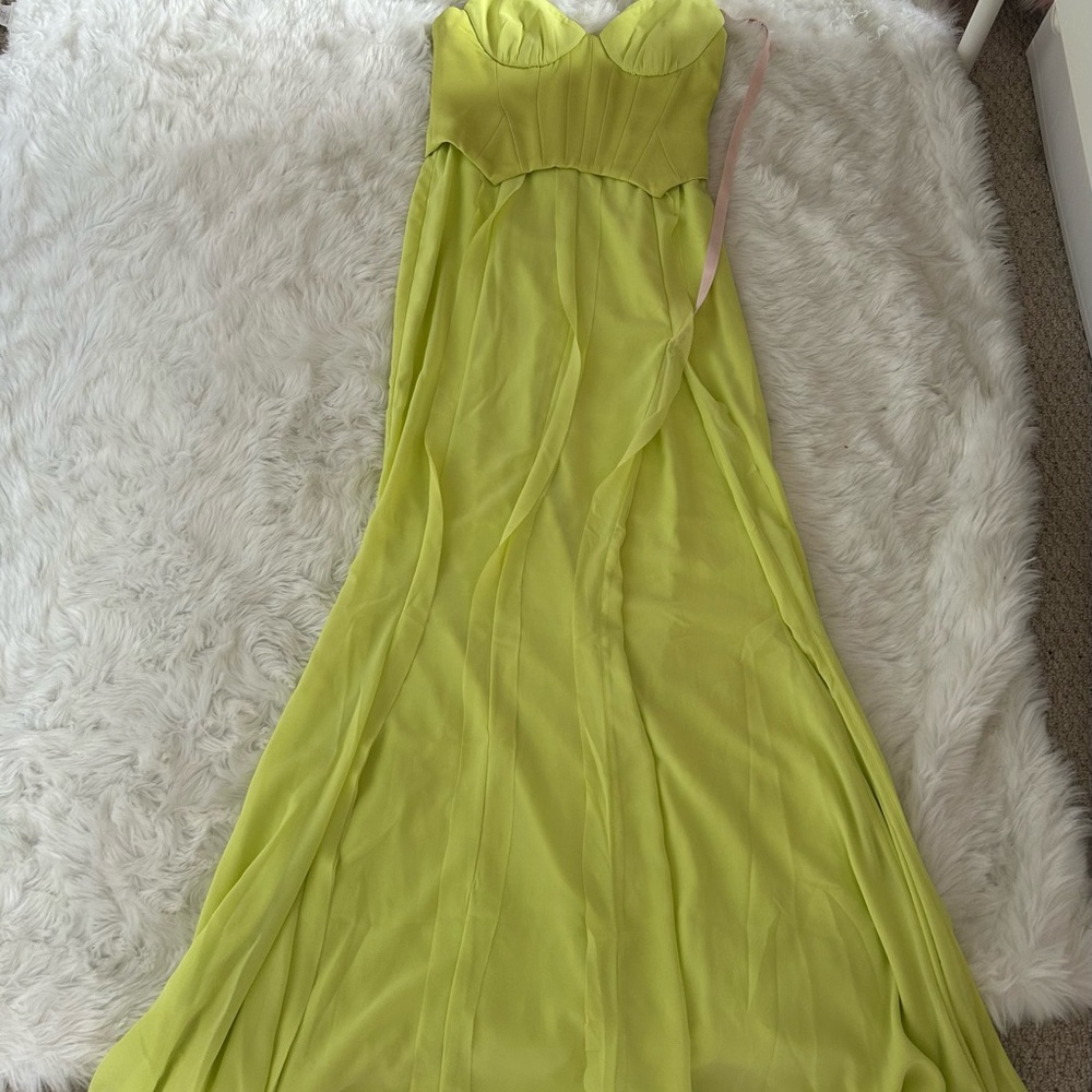 Green corset formal prom wedding guest maxi dress oh Polly